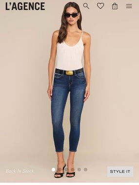 Margot Cropped Skinny Jean in Lavelle colour size 27 still on website for $375